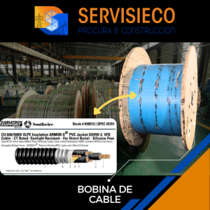 CABLE DE FUERZA ARMADO TIPO MC-HL, 3C-6AWG + 3C- 12GND, 600V, XHHW-2/PVC