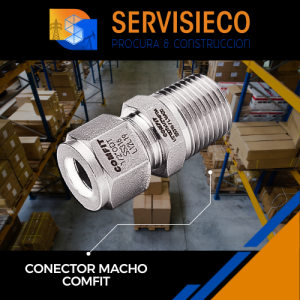 8-CMCD-4N Conector macho Comfit de 1/2″ OD x 1/4″ de NPT 316SS