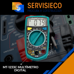 MT-1233C Multímetro digital 3 1/2 dígitos con test de temperatura de Proskit