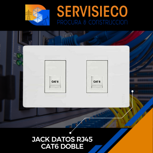 Jack Datos RJ45 CAT6 Doble PLA35390
